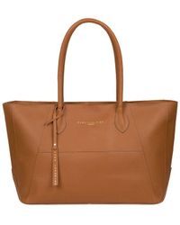 Pure Luxuries - 'Storrington' Saddle Vegetable-Tanned Leather Tote Bag - Lyst