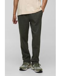 BoohooMAN - Elasticated Waist Slim Fit Waffle Smart Pants - Lyst