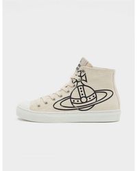 Vivienne Westwood - Womenss Canvas Plimsole High Top Trainers - Lyst