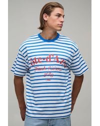 BoohooMAN - Cote-D'Azur Short Sleeve Stripe T-Shirt - Lyst