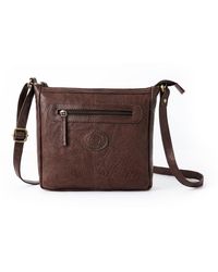 Woodland Leathers - Genuine Leather Crossbody Bag - Lyst