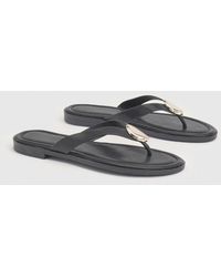 Boohoo - Trim Detail Flip Flops - Lyst