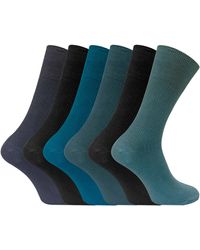 Sock Snob - 6 Pairs Breathable Cotton Non Elastic Loose Wide Top Dress Socks - Lyst