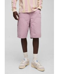 BoohooMAN - Relaxed Long Length Overdye Carpenter Shorts - Lyst