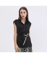 Smart & Joy - Mat Satijnen Mouwloos Shirt - Lyst