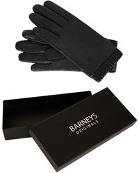 Barneys Originals - Gift Boxed Leather Gloves With Elasticated Cuff - Lyst