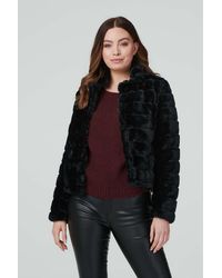 Izabel London - Faux Fur Cropped Jacket - Lyst