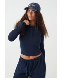 DSGN Studio - Button Detail Embroidered Long Sleeve Top - Lyst