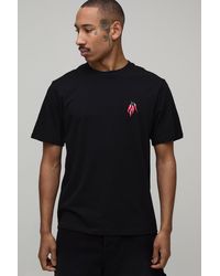BoohooMAN - Regular Fit Chilli Embroidered T-Shirt - Lyst
