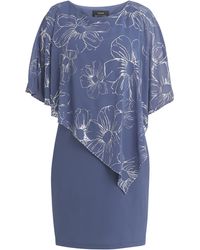 Gina Bacconi - Fiona Floral Glittered Asymmetric Dress - Lyst