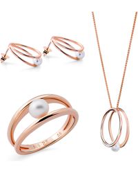 Orphelia - 'Heloise' 925 Sterling Set: Necklace + Earrings + Ring - Lyst