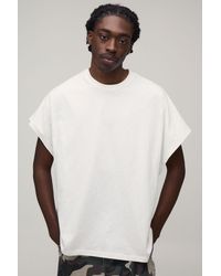 BoohooMAN - Oversized Cap Sleeve Slub T-Shirt - Lyst