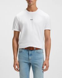 BOSS - Jeeko With Logo Buckle Leather Belt - Lyst