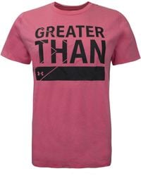 Under Armour - Greather Than T-Shirt Graphic Top 1356306 668 Cotton - Lyst