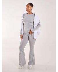 Pink Vanilla - Fold Over Waist Lounge Flares - Lyst