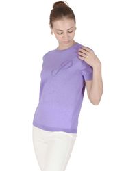 Crown of Edinburgh Cashmere - Short Sleeve Art 003 Letter P Silk - Lyst