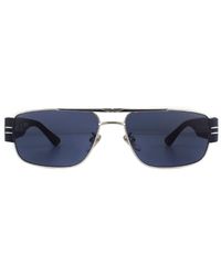 Police - Rectangle Shiny Palladium Sunglasses - Lyst