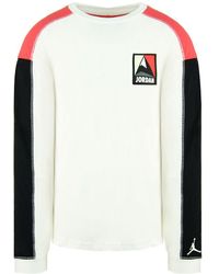 Nike - Jordan Logo Lng Sleeve Crew Winter Utility Thermal Top Ct3382 100 Cotton - Lyst