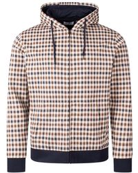 Aquascutum - Active Iconic Full Zip-Up Hoodie Club Check - Lyst