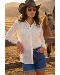 D.u.s.k - Lace Trim Button Shirt - Lyst