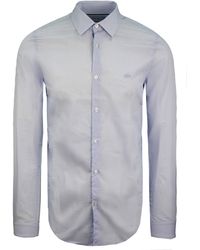Lacoste - Slim Fit Hellblaues Hemd - Lyst