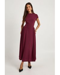 Boohoo - Textured Volume Skirt Midaxi Dress - Lyst
