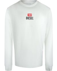 DIESEL - New D Logo Long Sleeve T-Shirt Cotton - Lyst