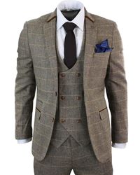 Infinity Leather - 3 Piece Herringbone Tweed Check Suit - Lyst