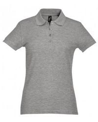Sol's - Ladies Passion Pique Short Sleeve Polo Shirt Marl) Cotton - Lyst
