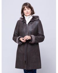 Lakeland Leather - Plumpton Sheepskin Hooded Coat - Lyst
