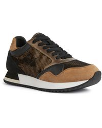 Geox - Doralea Leather Women's Bronze/toffee Trainers - Lyst