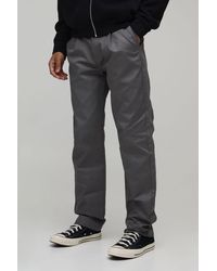 BoohooMAN - Straight Fit Pleat Front Work 365 Trouser - Lyst