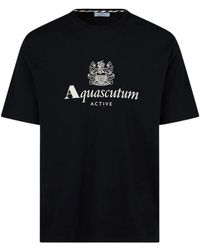 Aquascutum - Active Big Logo T-Shirt Cotton - Lyst
