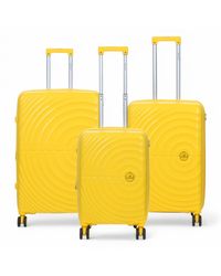 Infinity Leather - Expandable Hard Shell 8 Wheels Luggage Cabin Suitcase - Lyst