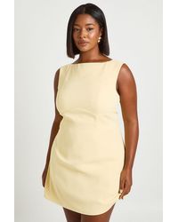 Boohoo - Plus Structured A Line Mini Dress - Lyst