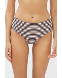 Penti - High-Waist Striped Hipster Bikini Bottoms - Lyst