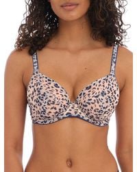 Freya - Ladies Wild Side Plunge Bra - Beige And Blue - Lyst