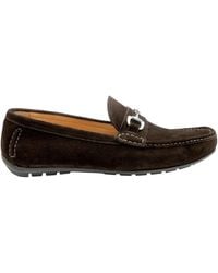 Loake - Hawthorn Driver Shoe Dark Suede Cotton - Lyst