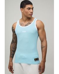 BoohooMAN - Muscle Fit Sport Waffle Vest - Lyst
