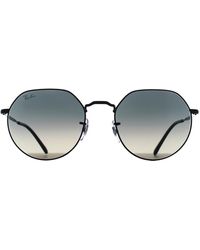 Ray-Ban - Round Polished Gradient Rb3565 Jack Metal - Lyst