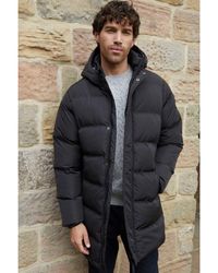 Threadbare - 'Watford' Showerproof Hooded Longline Puffer Jacket - Lyst