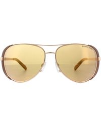 Michael Kors - Sunglasses Chelsea 5004 1017R1 Polished Rose Mirror Metal - Lyst