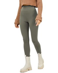 Lookus - Irem Fleece Lined Ribbed Leggings - Lyst