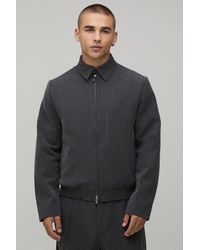 BoohooMAN - Herringbone Relaxed Fit Tailored Co-Ord Jacket - Lyst