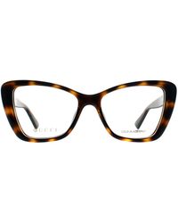Gucci - Cat Eye Shiny Dark Havana Gg1977O - Lyst