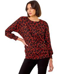 Roman - Abstract Print Tunic Stretch Top - Lyst