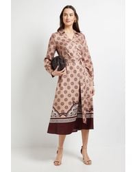 PRINCIPLES - Contrast Collar Shirt Dress - Lyst