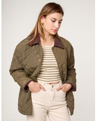 Blue Vanilla - Diamond Quilted Oversized Coat - Lyst