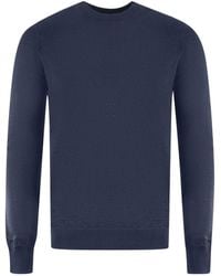 Lyle & Scott - Marineblauer Golf Pullover Mit Rundhalsausschnitt - Lyst