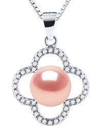Diadema - Clover Necklace Freshwater Pearl 9-10 Mm 925 - Lyst